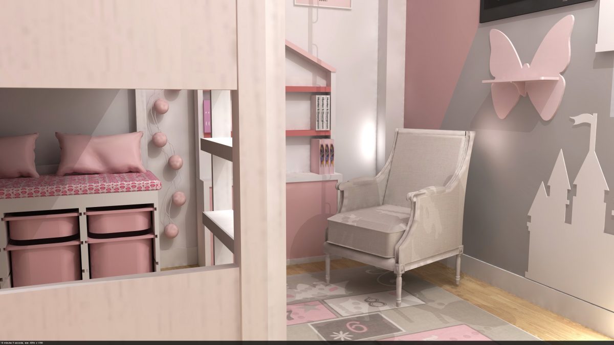 Interiorismo residencial Online, una habitación de princesa